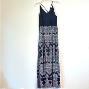 Maurices Black and White Spaghetti Strap Tribal Sundress